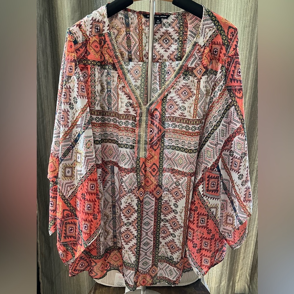 Zac & Rachel Multicolor Boho Blouse